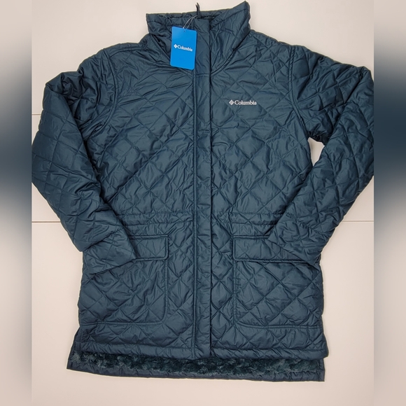 Columbia Jackets & Blazers - Columbia Copper Crest Novelty Quilted Puffer Insulated Jacket Women L Green New